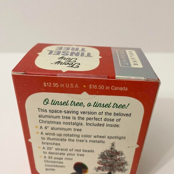 Teeny Tiny Tinsel Tree Tiny Aluminum Christmas Tree And Color Wheel - Picture 6 of 14